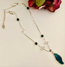 Load image into Gallery viewer, Long Multi Gemstone Sundance-Style Pendant Necklace in Sterling Silver
