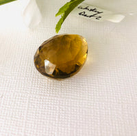 Huge Whiskey Quartz Top-Drilled Briollet Pendant, 28 MM