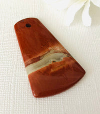 Natural Red Jasper Pendant, 46 MM