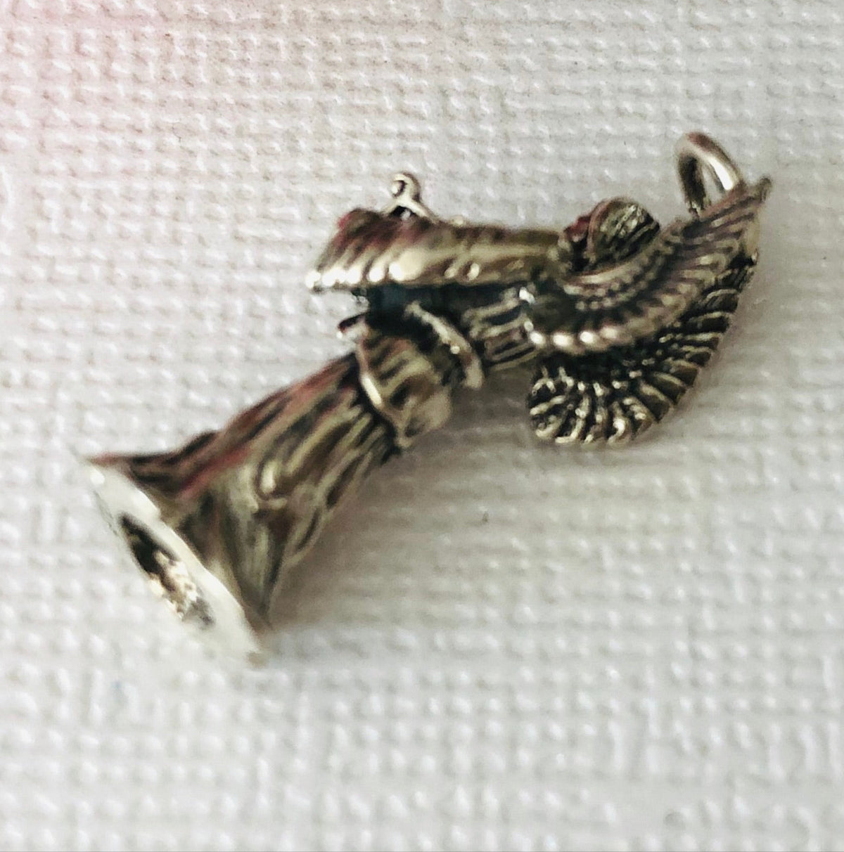 American Indian Sterling Silver 3-D Winged Angel Charm