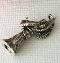 American Indian Sterling Silver 3-D Winged Angel Charm