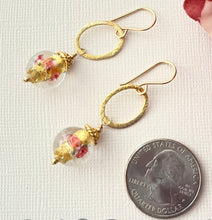 Load image into Gallery viewer, Czech Gold Foil Glass Earrings in 14K Gold Fill
