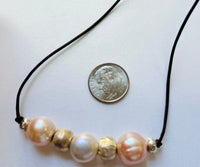 Freshwater Pearl Necklace on Cotton