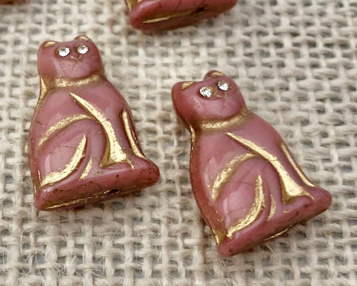 Czech Glass Cat Beads