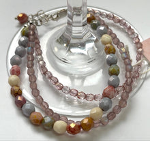 Load image into Gallery viewer, Czech Glass Multi-Strand Bracelet of Pastel Hues in Sterling Silver
