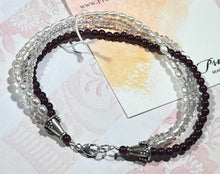 Load image into Gallery viewer, 3-Strand Freshwater Pearl and Gemstone Bracelet in Sterling Silver
