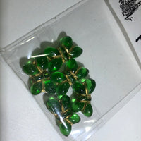 Czech Green Butterfly Table Cut Glass Beads