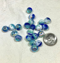 Rondell Blue/Aqua/White/Gold, Czech 8MM