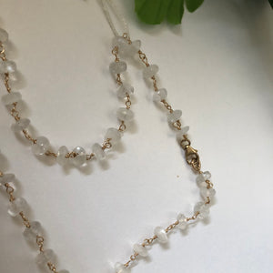 Coin Pearl Necklace in 14K Gold Fill