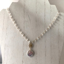 Load image into Gallery viewer, Coin Pearl Necklace in 14K Gold Fill
