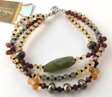 Load image into Gallery viewer, Three Strand Multi Gemstone Bracelet SPECIAL PRICE!
