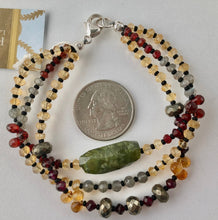 Load image into Gallery viewer, Three Strand Multi Gemstone Bracelet SPECIAL PRICE!
