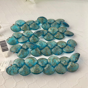 Clam Shell Beads, Various Colors, Czech 18MM