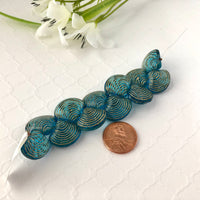 Clam Shell Beads, Various Colors, Czech 18MM