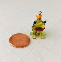 Toad with Crown Lampwork Bead, Czech 25MM