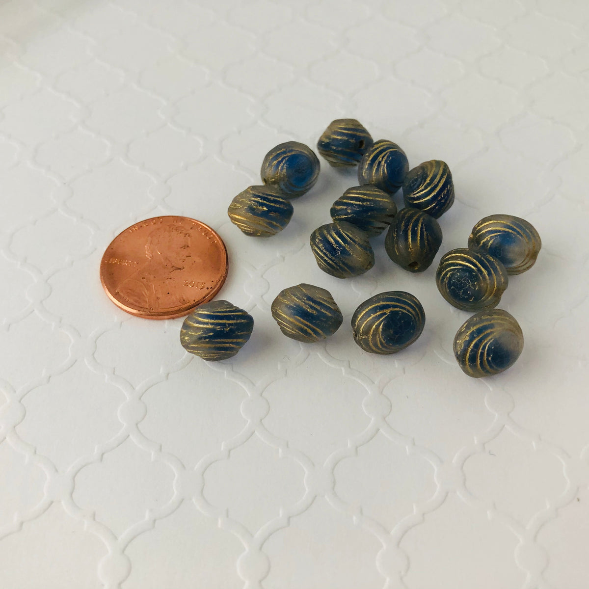 Saucer-Shaped Glass Beads, Various Colors, Czech 10MM