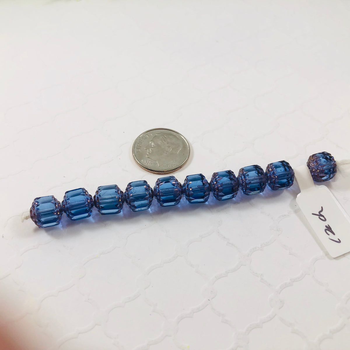 Royal Blue Cathedral Beads, Czech 7MM