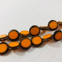 Czech Escooko Table Cut Glass Coin Beads