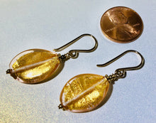 Load image into Gallery viewer, Gold Murano Glass Swirl Earrings in 14K Gold Fill
