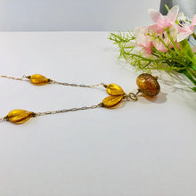 Load image into Gallery viewer, Gold Murano Glass Necklace in 14K Gold Fill
