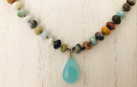 Chalcedony and Amazonite Necklace