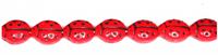 Red and Black Lady Bug Beads, Czech 9MM