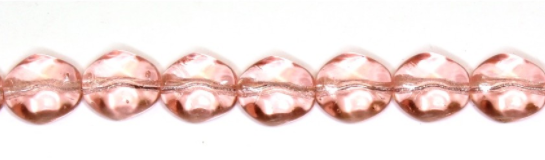 Pink Iridescent Odd-Shape Glass Beads, Czech 8MM