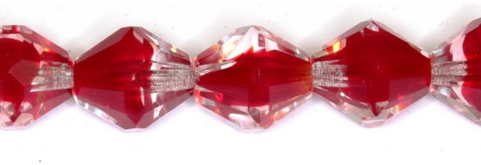 Czech Red Sun Glass Pressed Bead, 16MM