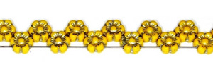 Czech Pressed Glass Small Flat Flower Bead, 7MM