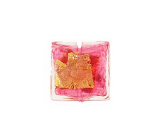 Load image into Gallery viewer, Murano Glass Foil Rubino, Gold, Silver Luna Square, 12MM
