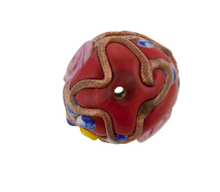 Load image into Gallery viewer, Murano Glass Wedding Cake Round Opaque Red Bead, 10MM
