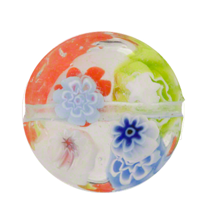 Murano Glass Millefiori Discs Puffy, 17MM