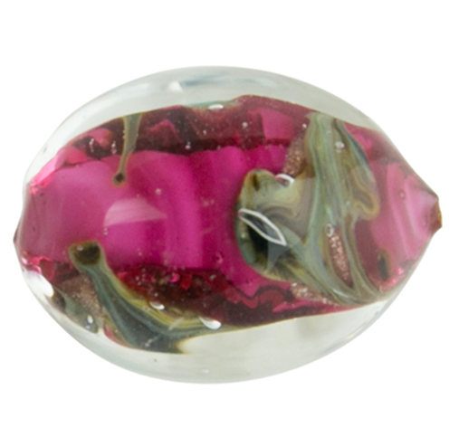 Murano Glass Lampwork Oval Bead, 22MM x 15MM