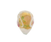 Murano Wedding Cake White Heart Bead, 13MM