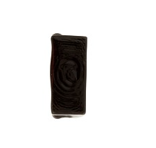 Murano Glass Black Square Glass Daisy Bead, 14mm