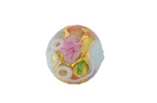 Load image into Gallery viewer, Murano Wedding Cake Round, Opaque Celeste Aqua, 12MM
