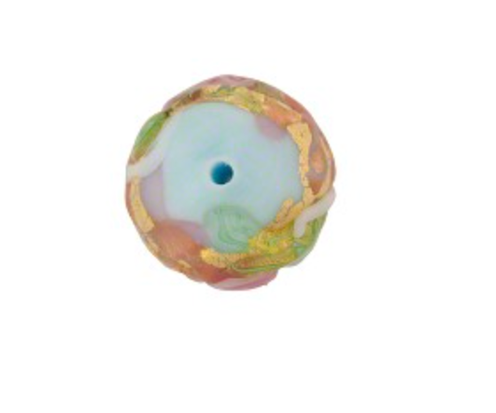 Murano Wedding Cake Round, Opaque Celeste Aqua, 12MM