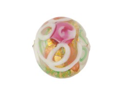 Murano Wedding Cake Opaque White Round, 12MM