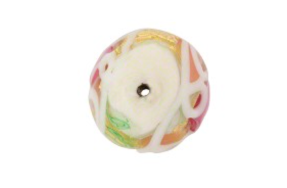 Murano Wedding Cake Opaque White Round, 12MM