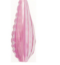 Load image into Gallery viewer, Murano Blown and Sculpted Pink and White Glass Bead, 45MM
