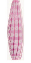 Load image into Gallery viewer, Murano Blown and Sculpted Pink and White Glass Bead, 45MM
