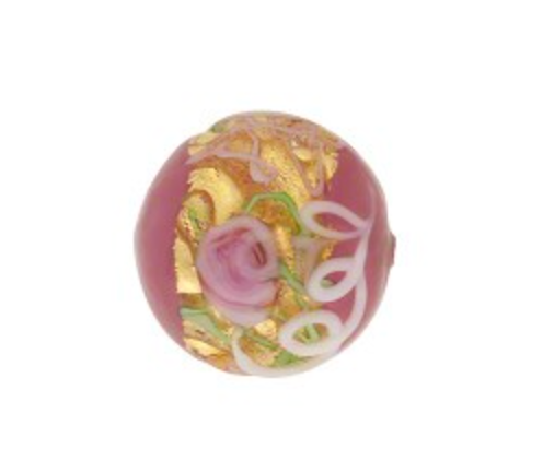 Murano Wedding Cake Pink Round, 12MM