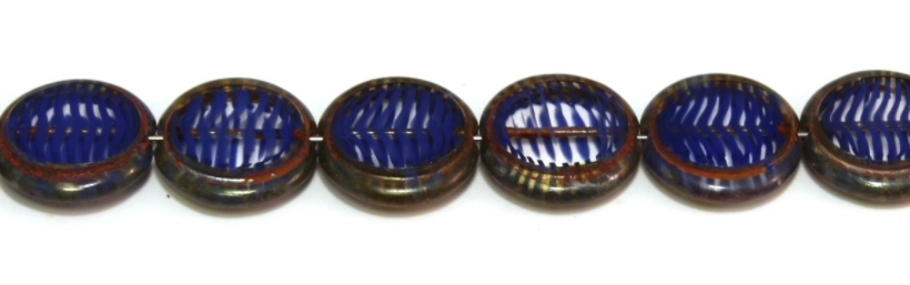Czech Escooko Table Cut Glass Coin Beads