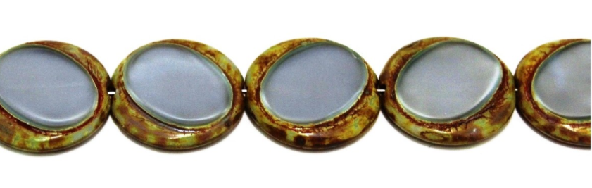 Czech Escooko Table Cut Glass Coin Beads