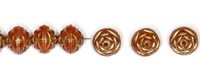 Rose-Shape Bead, Various Colors, Czech 8MM