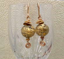 Load image into Gallery viewer, Gold Venetian Foil Earrings in 14K Gold Fill
