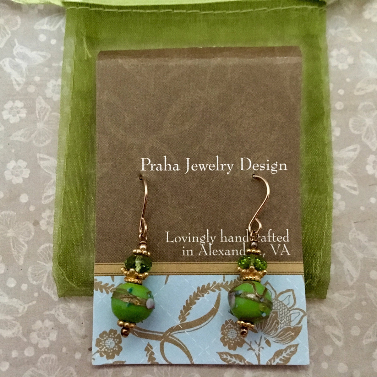 Green Wedding Cake and Peridot Earrings