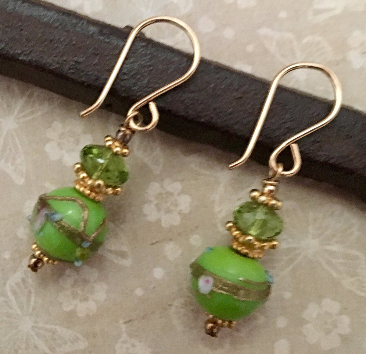 Green Wedding Cake and Peridot Earrings