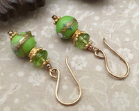 Green Wedding Cake and Peridot Earrings