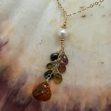 Load image into Gallery viewer, Citrine Onion-Cut Drop Necklace in 14K Gold Fill
